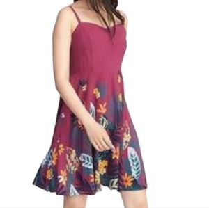 Old Navy Raspberry Tropical Cami Fit And Flare Dress Size Large